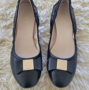 Cole Haan Tali Bow Ballet Flats size 7.5 black leather
